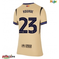Camiseta Barcelona Jules Kounde #23 Visitante Equipación para mujer 2025-26 manga corta